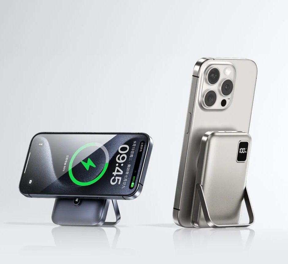 10,000mAh 3-in-1 Multipurpose Magnetic Wireless Fast Power Bank With Kickstand