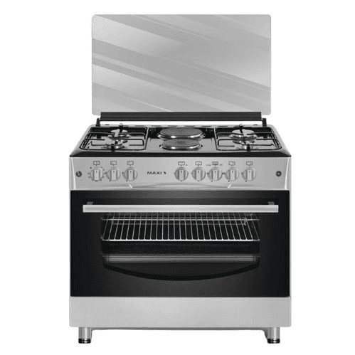 Maxi Gas Cooker 60x90 CM (4+2) Burners Black & Grey